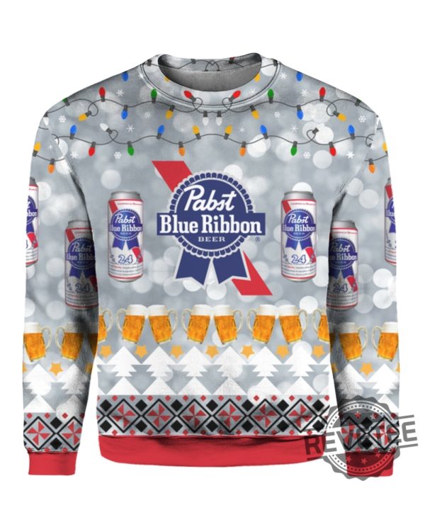 Pabst Blue Ribbon Beer 3D All Over Print Hoodie Shirt Sweatshirt Long Sleeve Sweatpant revetee.com 1