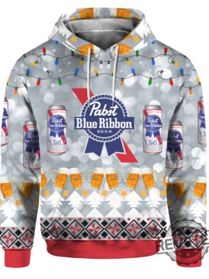 Pabst Blue Ribbon Beer 3D All Over Print Hoodie Shirt Sweatshirt Long Sleeve Sweatpant revetee.com 3