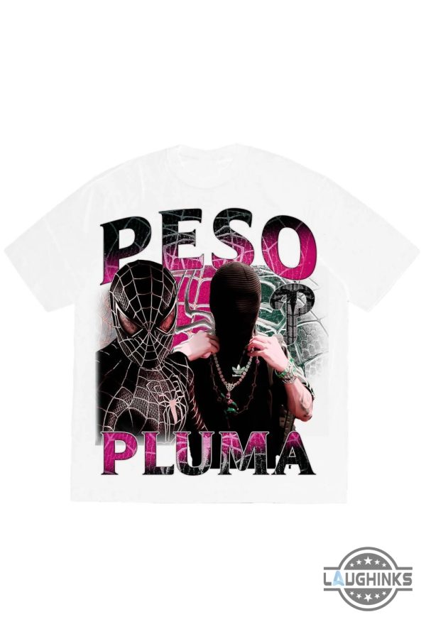 spider peso pluma tshirt vintage pink spider peso pluma shirt merch peso pluma merch laughinks.com 1