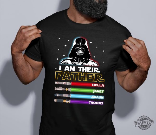 I Am Their Father Custom T Shirt Personalized Names Lightsaberss Shirt Unique Hoodie revetee.com 1