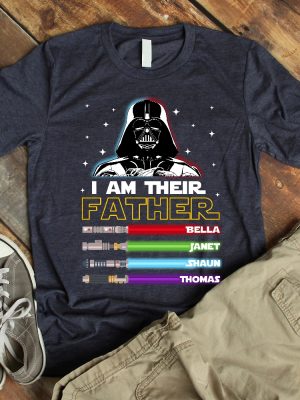 I Am Their Father Custom T Shirt Personalized Names Lightsaberss Shirt Unique Hoodie revetee.com 3