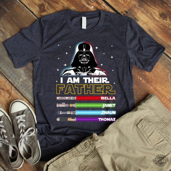 I Am Their Father Custom T Shirt Personalized Names Lightsaberss Shirt Unique Hoodie revetee.com 3