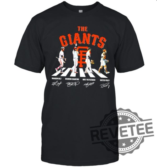 The Giants Abbey Road Brandon Belt And Brandon Crawford And Mike Yastrzemski Shirt revetee.com 1