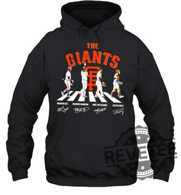 The Giants Abbey Road Brandon Belt And Brandon Crawford And Mike Yastrzemski Shirt revetee.com 3