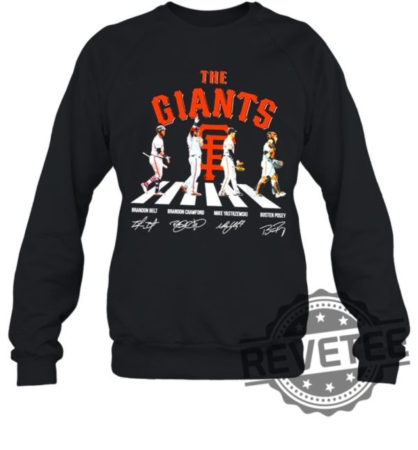 The Giants Abbey Road Brandon Belt And Brandon Crawford And Mike Yastrzemski Shirt revetee.com 4