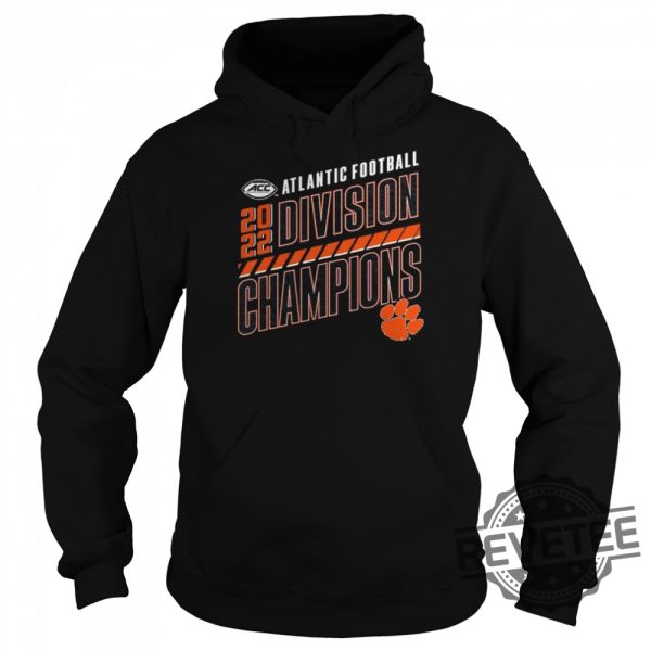 Clemson Tigers Acc Atlantic Division Football Champions Slanted Knockout Shirt revetee.com 3