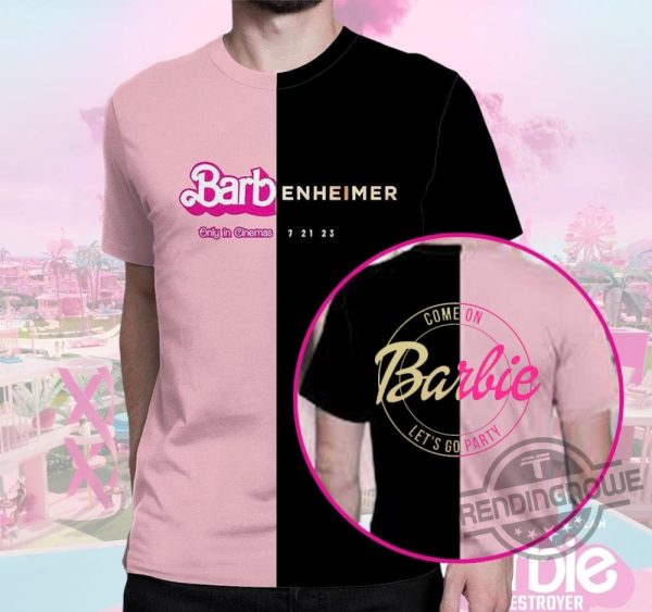 Barbenheimer Barbie Movie Oppenheimer Shirt 2 Side Barbie Movie T Shirt trendingnowe.com 1