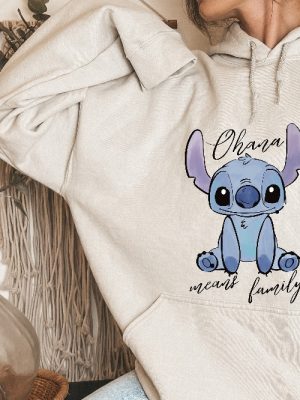 Ohana Means Family Shirt Stitch Funny Hoodie Long Sleeve Sweatshirt Mug revetee.com 6