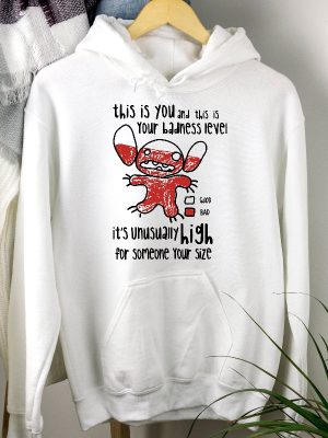 Stitch This Is Your Badness Level Shirt Lilo And Stitch Gift For Her Gift For Him revetee.com 2