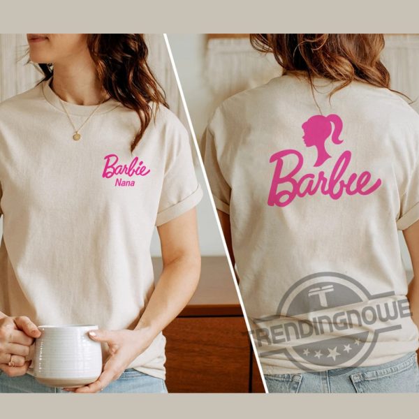 Custom Name Barbie Doll Shirt Barbie Movie 2023 T Shirt trendingnowe.com 1