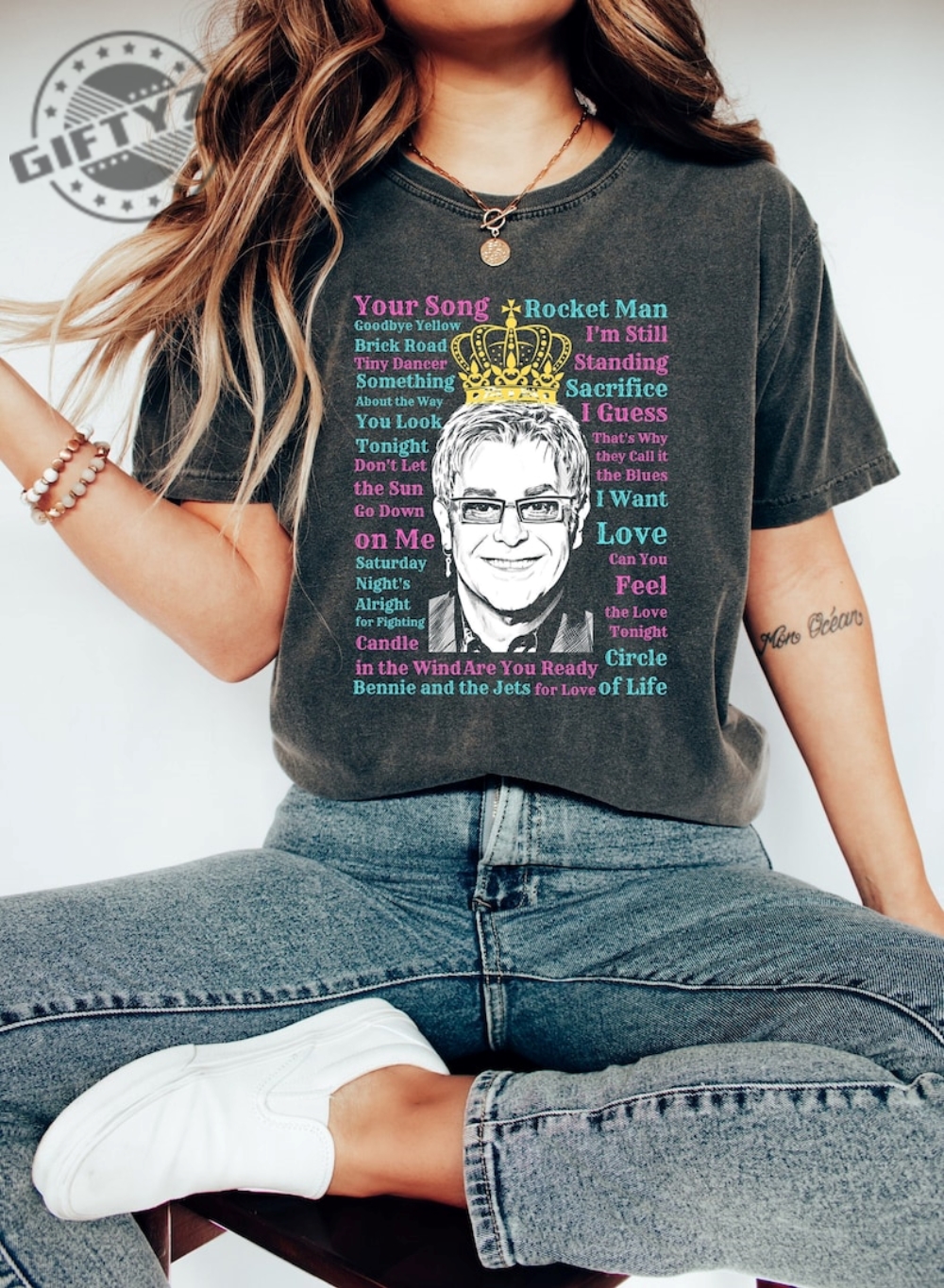 Farewell Tour 2023 Elton John Vintage Homage Music Icon Musician Top Shirt Hoodie Mug