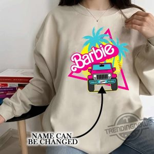 Custom Name Jeep Barbie Shirt Barbie Shirt trendingnowe.com 1