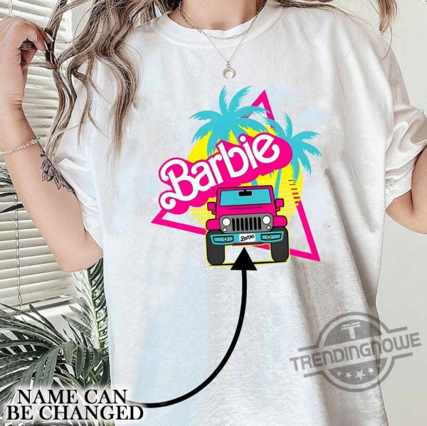 Custom Name Jeep Barbie Shirt Barbie Shirt trendingnowe.com 2