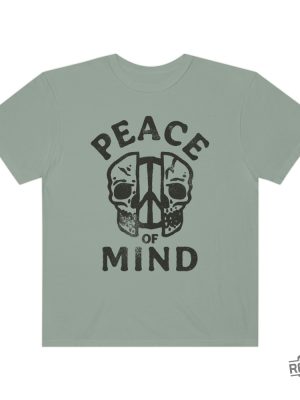 Peace Of Mind Skull Shirt Funny Unique Gift For Her Gift For Him revetee.com 2