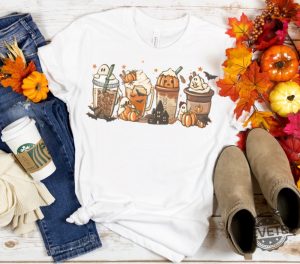 Starbucks Fall Halloween Cups Shirt Hoodie Sweatshirt Trendy revetee.com 5