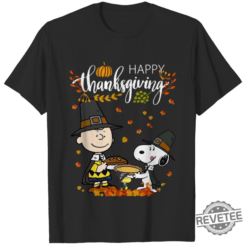 Snoopy Charlie Brown Happy Thanksgiving Peanuts Thanksgiving T