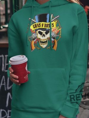 Guns N Roses Skull Shirt Hoodie Long Sleeve Unique Gift revetee.com 2