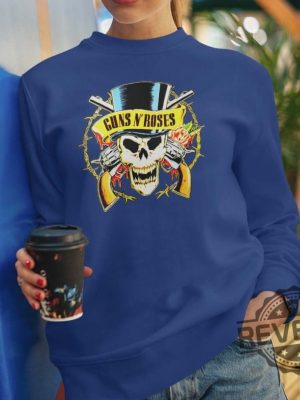 Guns N Roses Skull Shirt Hoodie Long Sleeve Unique Gift revetee.com 4