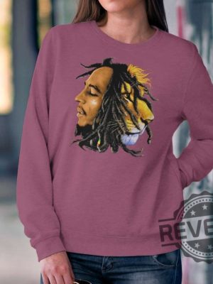 Bob Marley Lion Zion Shirt Hoodie Long Sleeve Unique Gift revetee.com 2