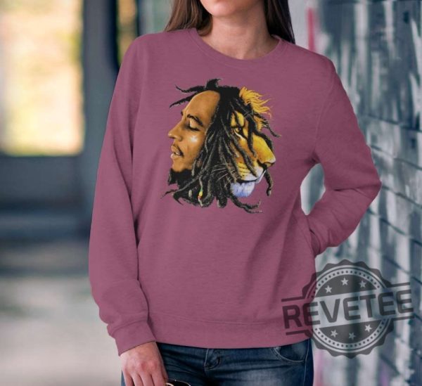 Bob Marley Lion Zion Shirt Hoodie Long Sleeve Unique Gift revetee.com 2