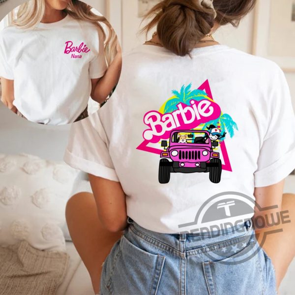 Retro Custom Name Barbie Jeep Shirt Barbie Shirt trendingnowe.com 2