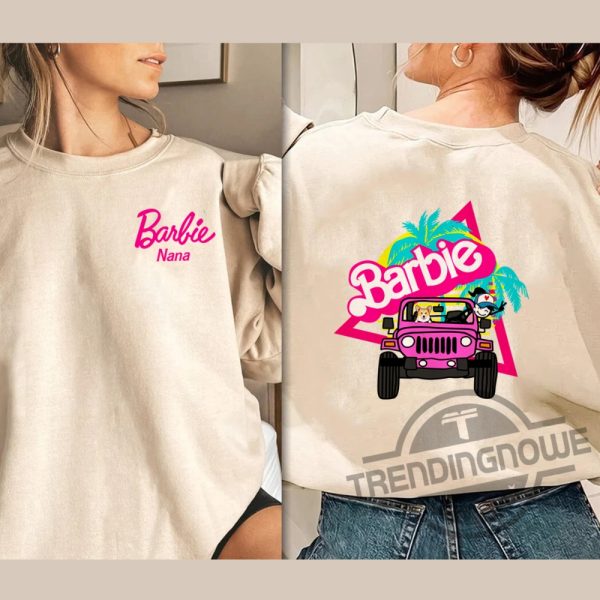 Retro Custom Name Barbie Jeep Shirt Barbie Shirt trendingnowe.com 3