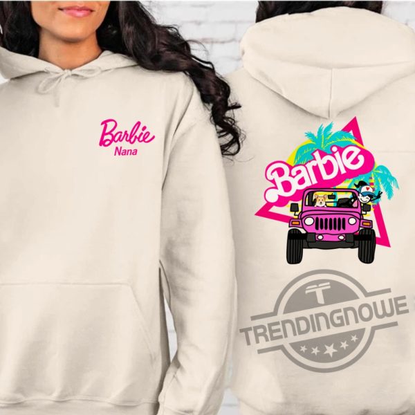 Retro Custom Name Barbie Jeep Shirt Barbie Shirt trendingnowe.com 5