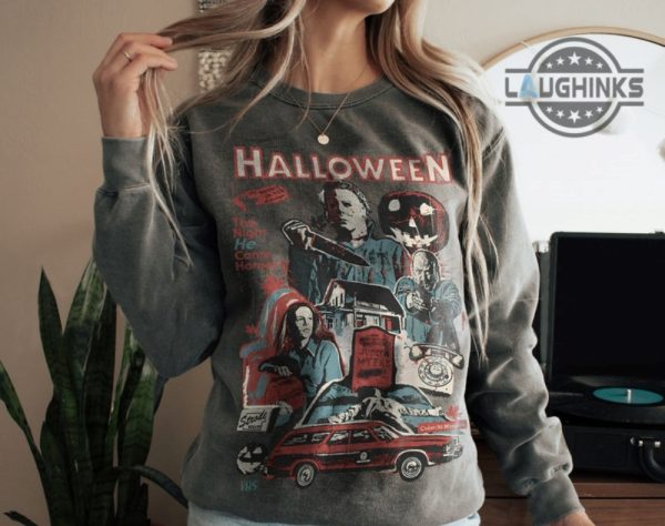 michael myers t shirt vintage michael myers hoodie vintage halloween shirt womens mens kids youth halloween shirts laughinks.com 4