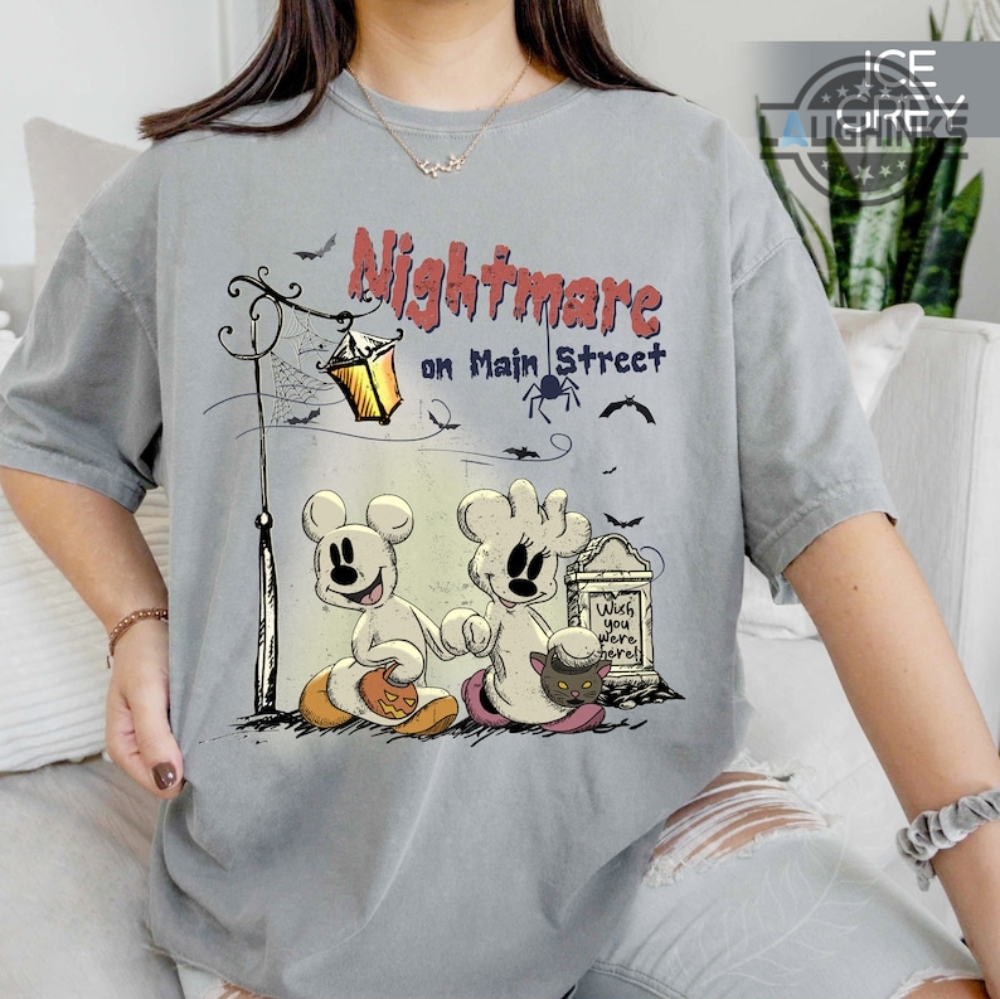 Nightmare On Main Street Mickey Halloween Shirt Mens Womens Vintage Mickey Mouse Halloween Shirts Disney Halloween Shirts