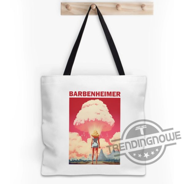 Retro Barbie Oppenheimer Tote Bag Oppenheimer Movie 2023 Shirt Tote Bag trendingnowe.com 2