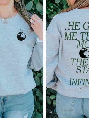 He Gave Me The Moon And The Stars Infinity American Eagle Shirt Team Conrad Shirt revetee.com 2