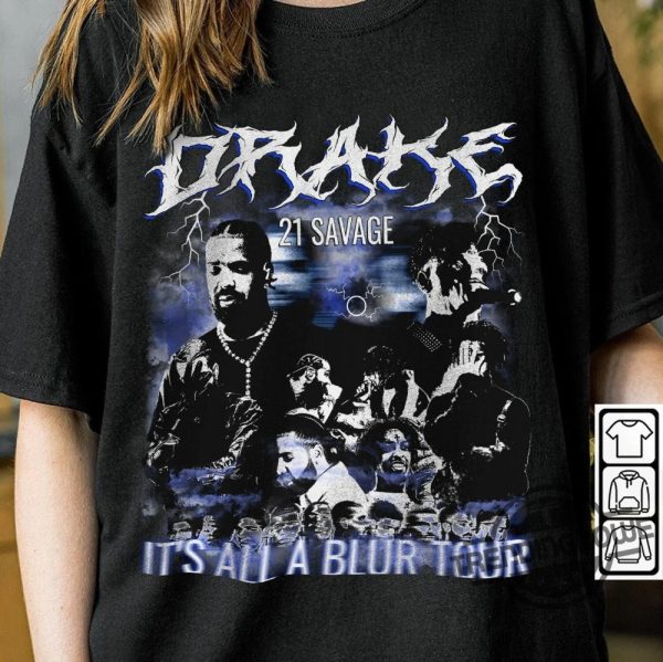 Drake 21 Savage Rap Shirt Drake Its All A Blur Tour 2023 90S Shirt trendingnowe.com 1
