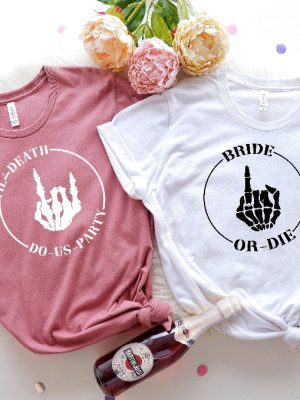 Hens Party Shirt Bachelorette Party Shirts Ride Or Die Til Death Do Us Party Shirt revetee.com 2