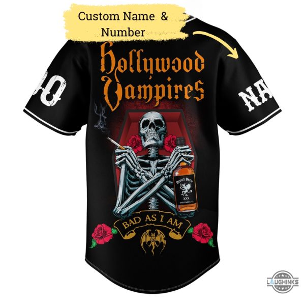 hollywood vampires baseball jersey shirt bad as i am the last vampire hollywood vampires tour 2023 hollywood vampires tshirt laughinks.com 3