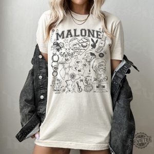 Post Malone Tattoo T Shirt Post Malone Face Tattoo Post Malone Face Post Malone New Tattoo Post Malone revetee.com 4 1