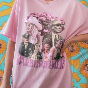 Barbie Hiemer Shirt Barbenheimer Shirt Comeon Baby Lets Go Party Shirt Oppenheimer Shirt revetee.com 4