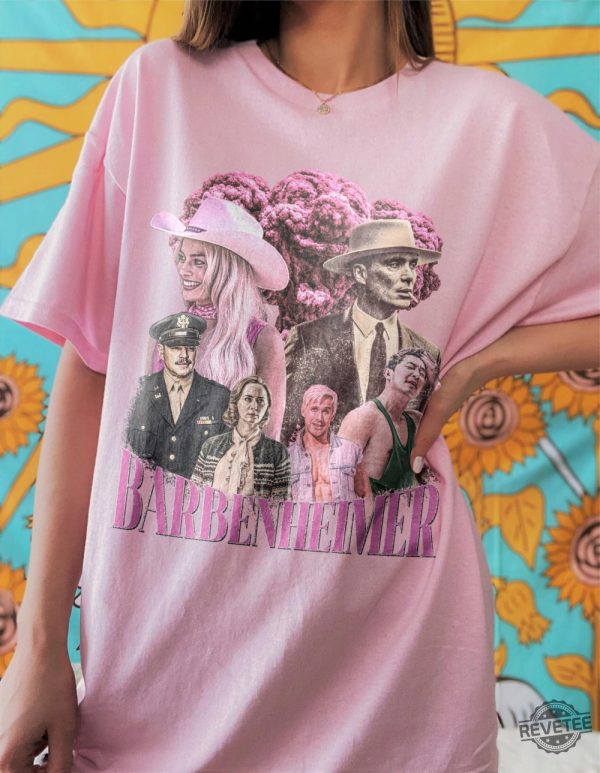 Barbie Hiemer Shirt Barbenheimer Shirt Comeon Baby Lets Go Party Shirt Oppenheimer Shirt revetee.com 4