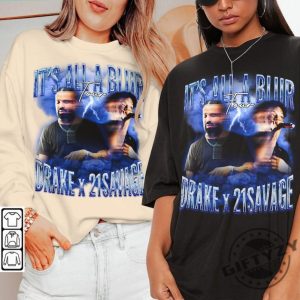 Rappers Drake And 21 Savage Its All A Blur Tour 2023 Vintage Tshirt Hoodie Sweatshirt Mug giftyzy.com 3