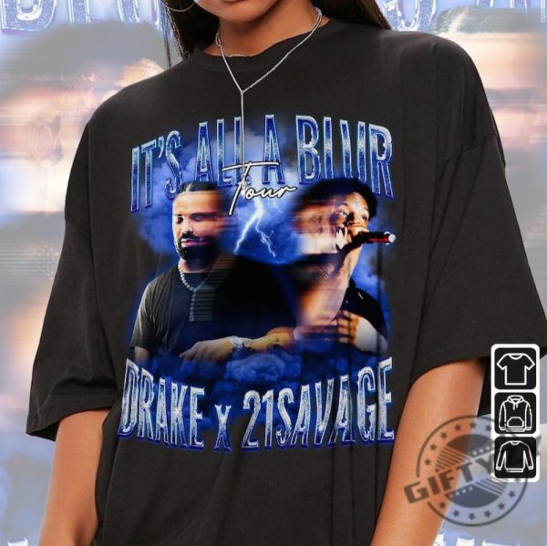 Rappers Drake And 21 Savage Its All A Blur Tour 2023 Vintage Tshirt Hoodie Sweatshirt Mug giftyzy.com 4