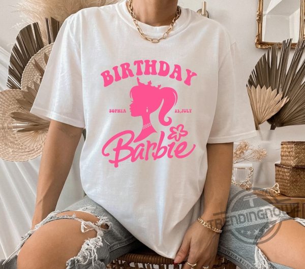 Custom Birthday Barbie Shirt Birthday Party Shirt Girls Party Shirt Birthday Team Shirt trendingnowe.com 1