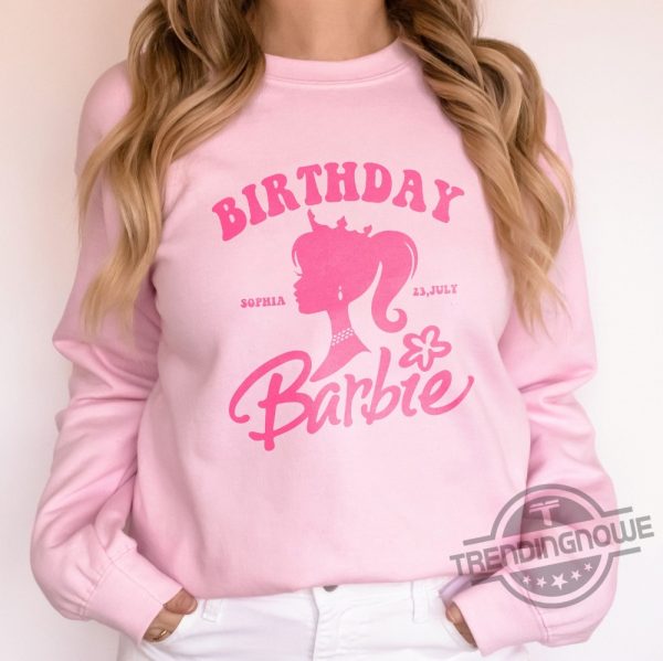 Custom Birthday Barbie Shirt Birthday Party Shirt Girls Party Shirt Birthday Team Shirt trendingnowe.com 3