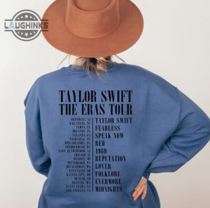 taylor swift blue sweatshirt eras tour taylor swift blue crew eras tour taylor swift blue crew neck sweatshirt hoodie t shirt new laughinks.com 1