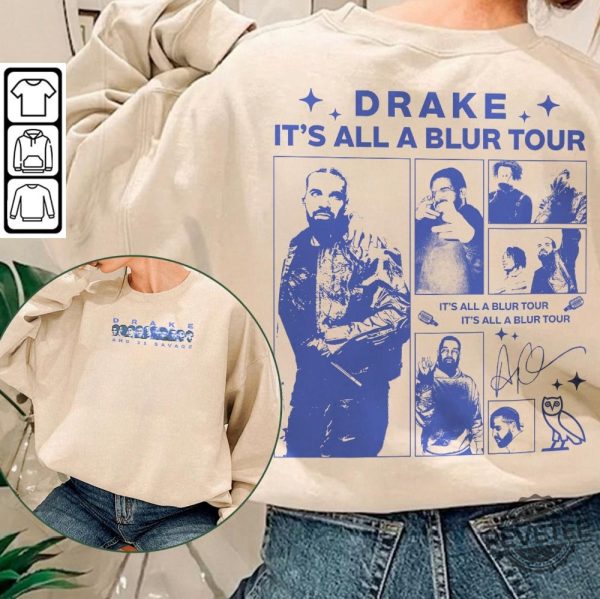Drake Its All A Blur Tour 2023 Shirt Live Nation Blur Presale Drake 21 Savage Rap Shirt Drake Its All A Blur Tour 2023 Sweatshirt revetee.com 4