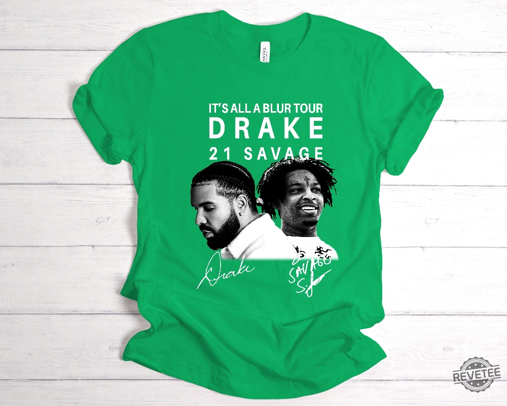 Drake/21 Savage Tribute Vintage Shirt: Front/Back (Vintage Black