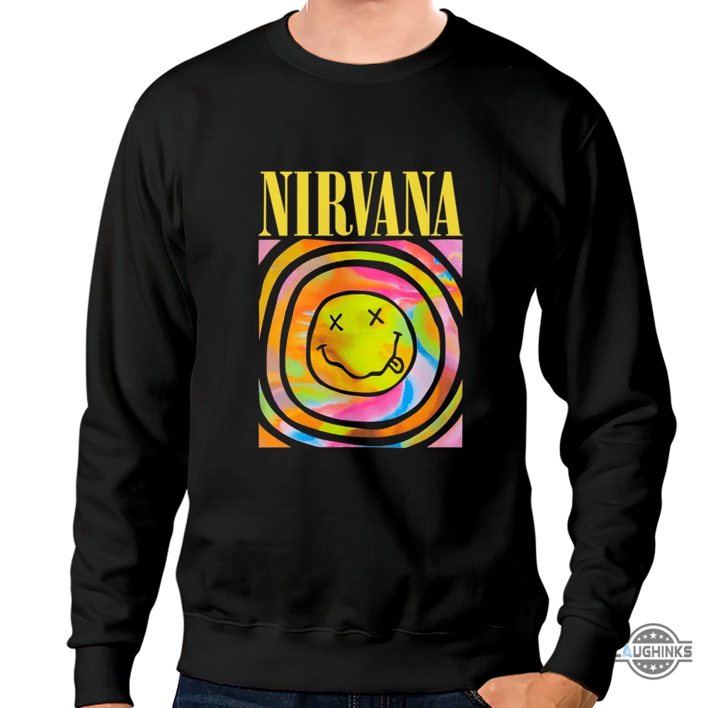 Nirvana Smiley Face Sweatshirt Nirvana Shirt Nirvana Sweatshirt