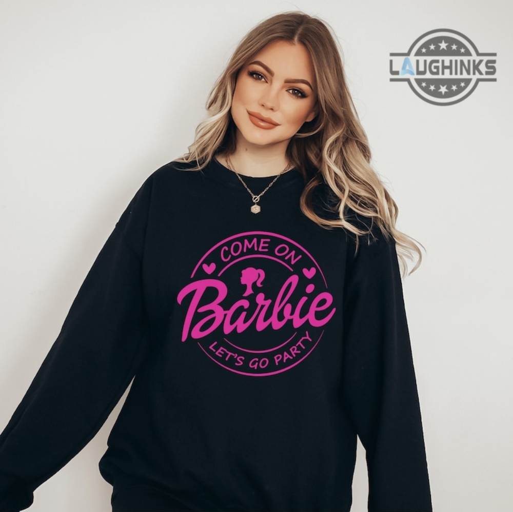 Barbie Jersey Shirt Barbie Baseball Jersey Barbie T Shirt Womens Best Come  On Lets Go Party Shirts Gifts for Kids Adult Mens Womens Couples Matching  Shirts - Laughinks