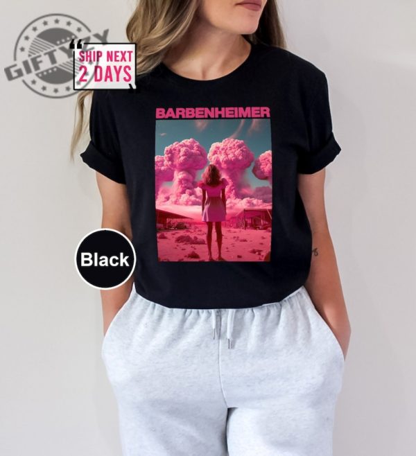Barbenheimer Shirt Barbie Heimer Trending Movie 2023 Meme Funny Tee Hoodie Sweatshirt giftyzy.com 1
