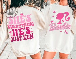 Shes Everything Hes Just Ken Barbie Movie 2023 Oppenheimer Barbenheimer Shirt giftyzy.com 4