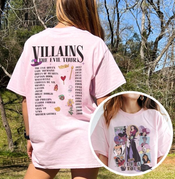 Vintage Disney Shirt Disney T Shirts Family Disney Villains Shirt Disney Squad Shirts Vintage Disneyland Shirt Vintage Minnie Mouse Shirt Disney Villains Characters revetee.com 5