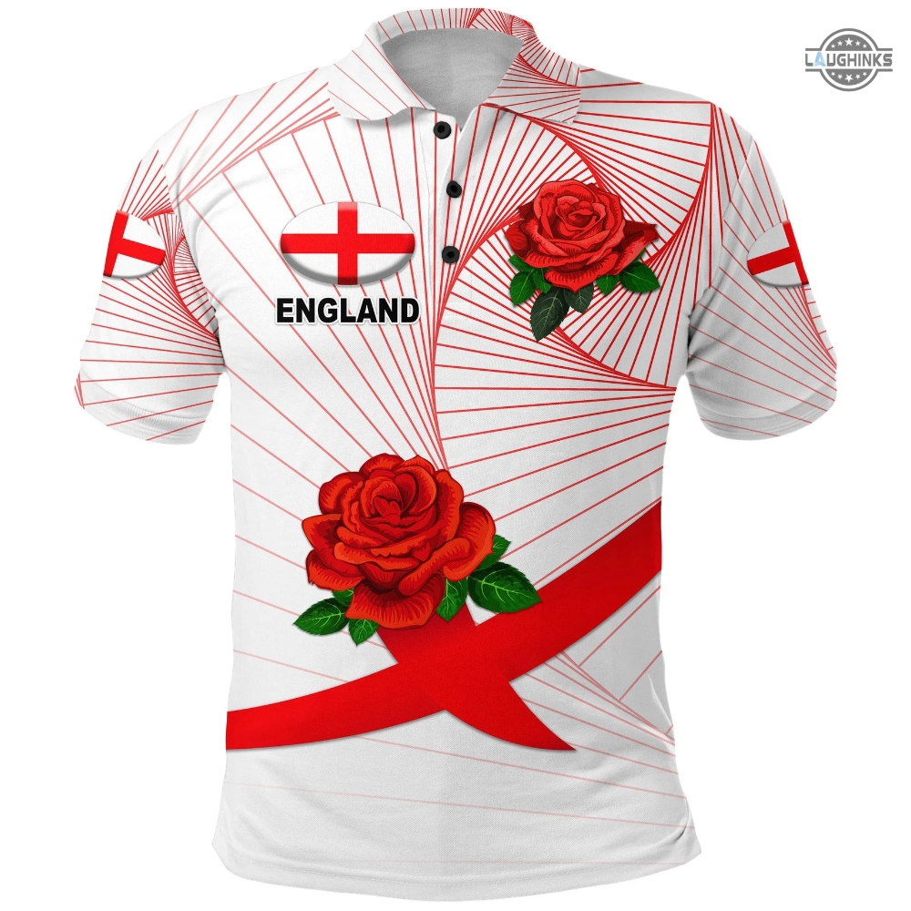 Rose Simple Style New England Rugby Shirt England Rugby Polo Shirt  England Rugby Shirt 2023 Rugby World Cup 2023